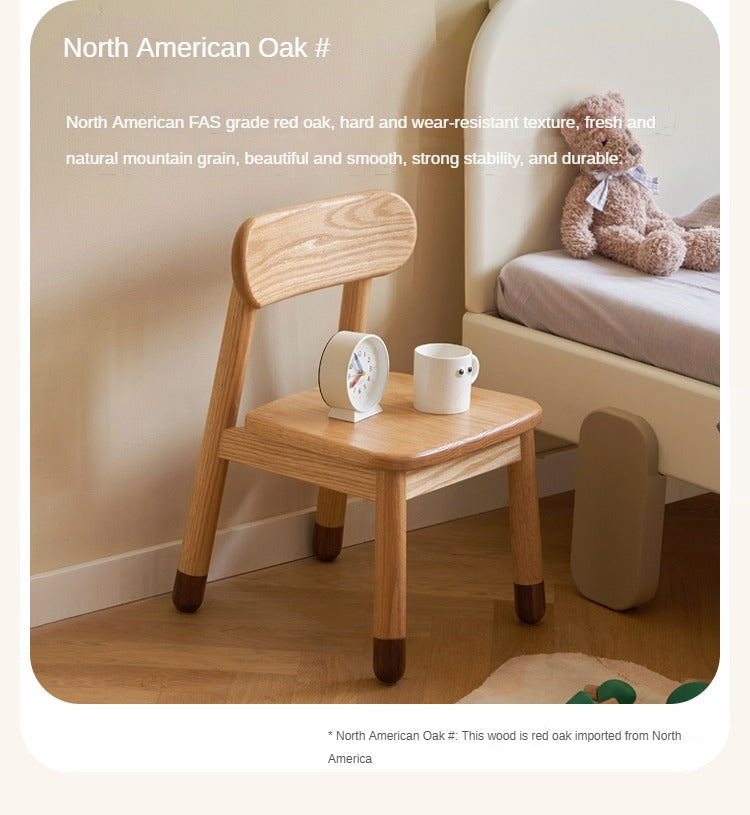 Premium Solid Oak & Beech Wood Kids Small Chair - Durable & Safe for Toddlers - Perfect for Playrooms, Bedrooms & Classrooms