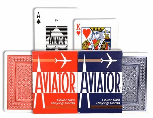 Premium Aviator Playing Cards - Set of 12 Decks for Poker, Blackjack & Magic Tricks - Durable Plastic Coated Cards for Casino Nights, Game Parties & Travel