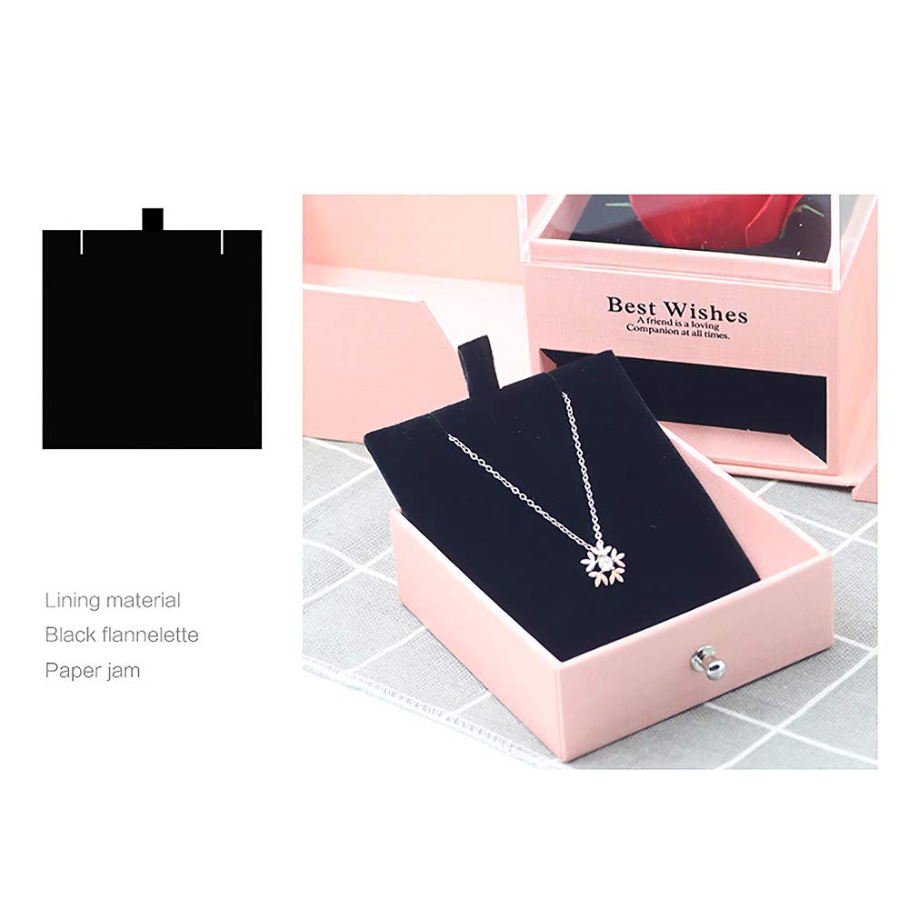 Elegant Rose Jewelry Box with Preserved Flower - Wedding, Birthday & Valentine's Day Gift for Jewelry, Earrings, Necklace & Makeup Storage | Perfect for Bridal Shower, Anniversary & Romantic Gifts