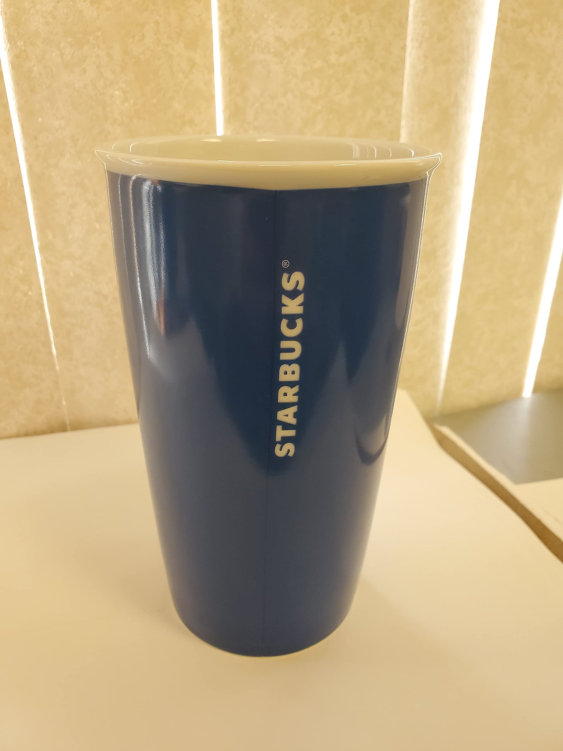 Starbucks 12 oz Ceramic Travel Mug with Splash Guard Lid - Perfect for Coffee, Tea & Hot Drinks On-The-Go
