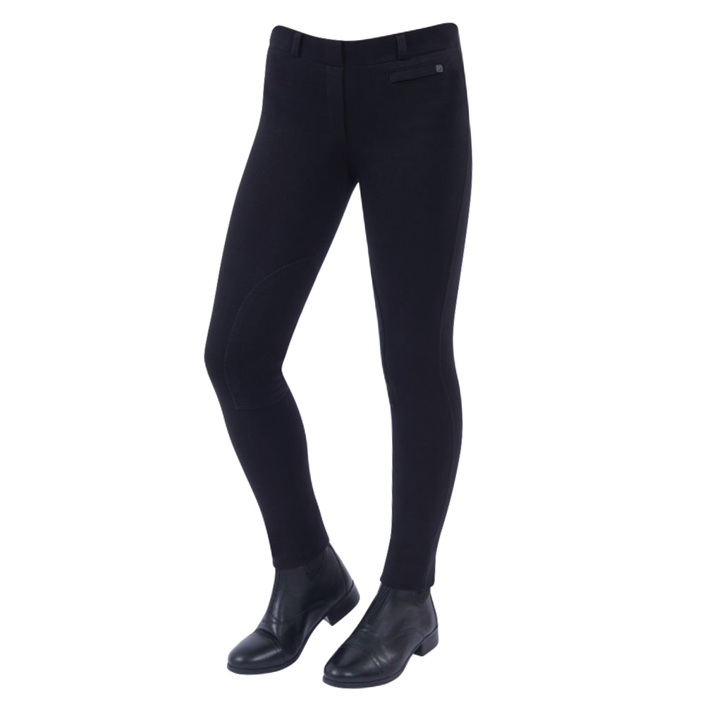 Dublin Kids' Supa Fit Pull-On Knee Patch Jodhpurs - Comfortable Equestrian Riding Pants for Boys & Girls - Perfect for Horseback Riding, Training & Competitions