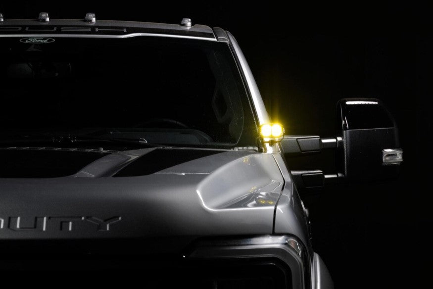 2Banger LED Ditch Light System for 2023+ Ford Super Duty - High-Performance Off-Road Lighting for Trucks - Perfect for Night Driving, Off-Roading & Work Sites