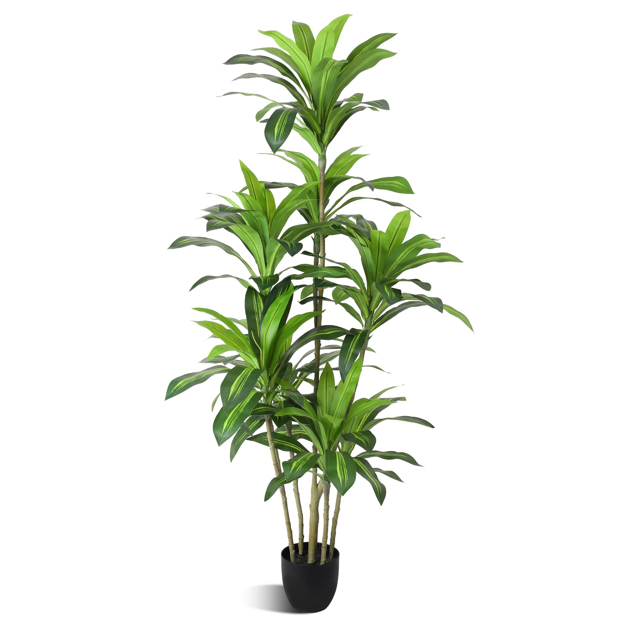6Ft Artificial Dracaena Fragrans Tree - 8 Heads Realistic Fake Plant for Indoor/Outdoor Decor | Perfect for Home, Office, Living Room & Housewarming Gifts