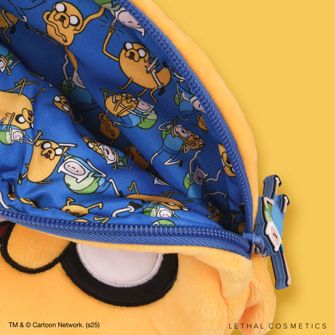 Adventure Time Jake Themed Makeup Bag - Cartoon Character Cosmetic Pouch for Travel & Daily Use