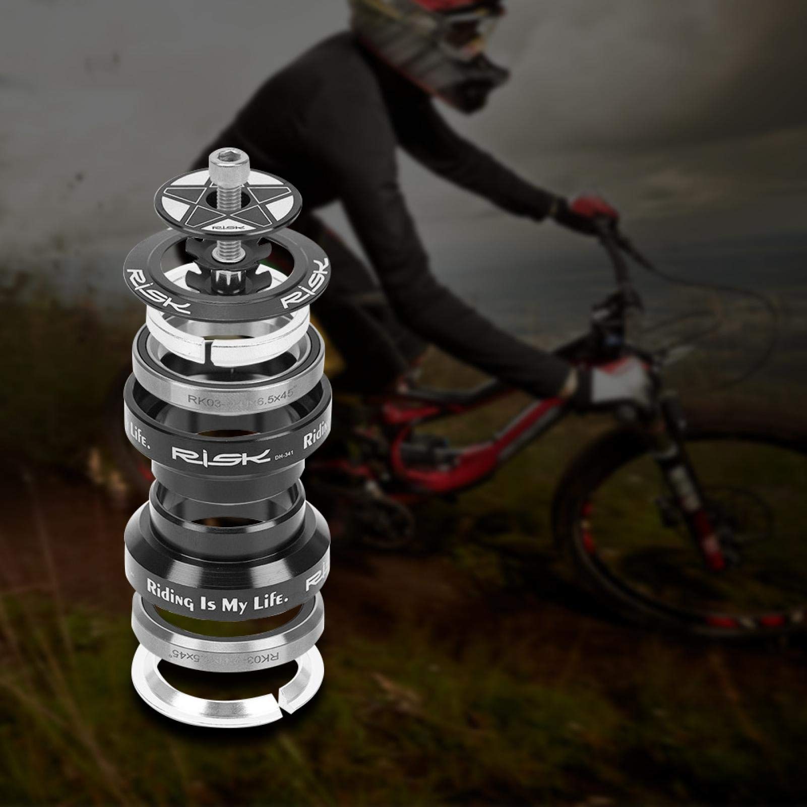 High Precision CNC Machined 34mm Bike Headset Bearing - Aluminum Alloy Fork Bearings for Mountain & Road Bikes | Durable Bicycle Headset for Smooth Steering & Enhanced Cycling Performance