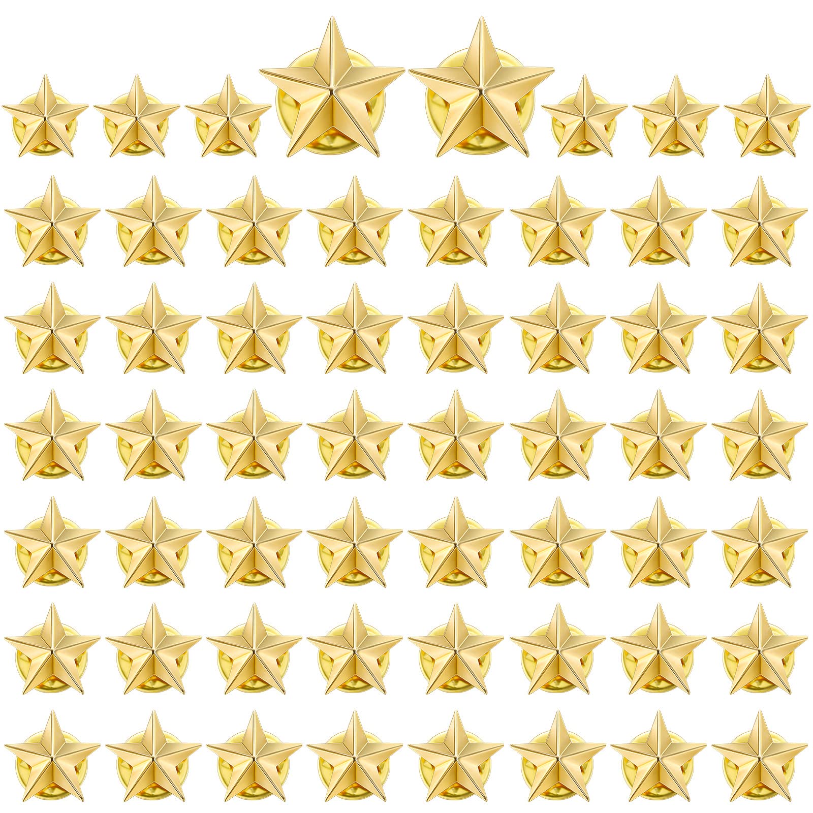 60 Pieces Star Badge Lapel Pins - Patriotic Military Award Pins for Veterans, Memorial Day, 4th of July & Labor Day - Perfect for Backpacks, Jackets, Hats & Uniforms - Bulk Set for Schools, Events & Military Appreciation
