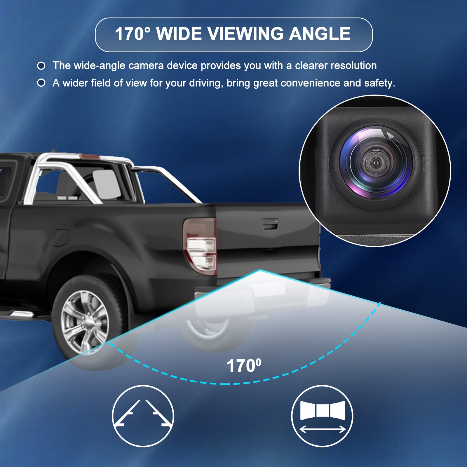 2014-2015 Chevy Silverado & GMC Sierra 1500/2500/3500 HD Rear View Backup Camera Replacement - Compatible with Part #22803702 & #23306741 - Perfect for Night Parking & Trailer Hitching