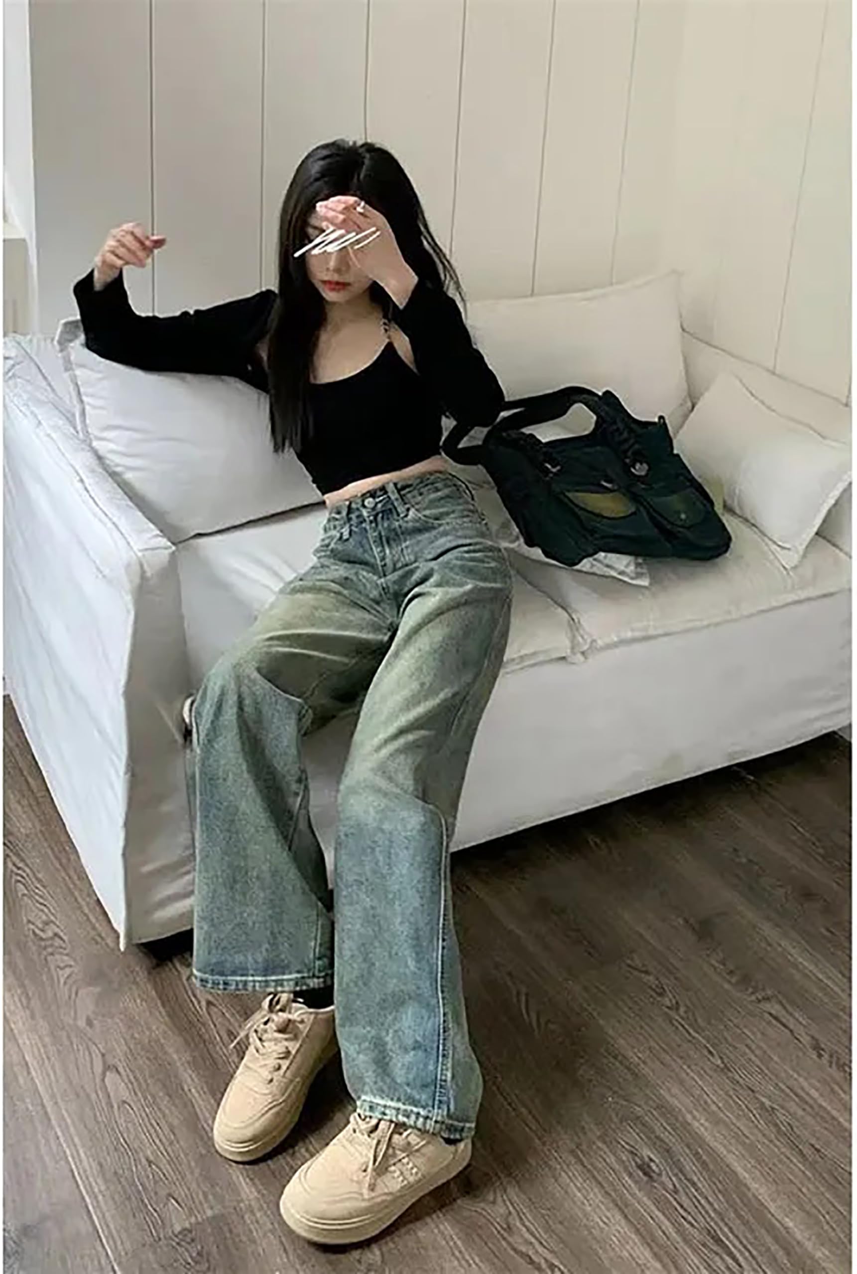90s Revival Y2K High Waist Wide Leg Jeans - Vintage Streetwear Denim Pants for Women | Perfect for Casual Outfits, Retro Fashion & Modern Chic Looks