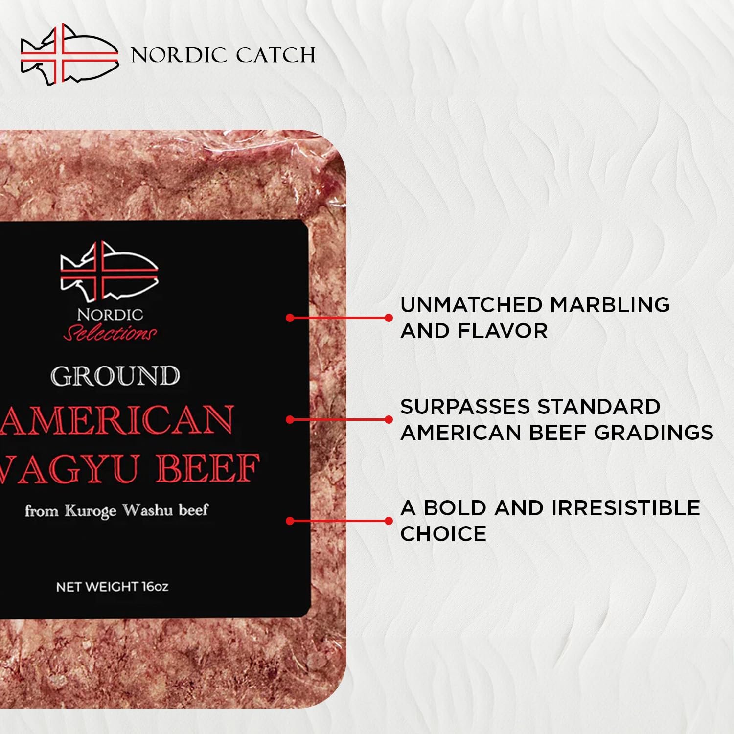 Premium 16oz 10-Pack American Wagyu Ground Beef - Grass-Fed & Grain-Fed Mishima Reserve Luxury Beef for Hamburgers, Meatballs, Meatloaf - Perfect for Gourmet Cooking, BBQ Parties & Family Dinners