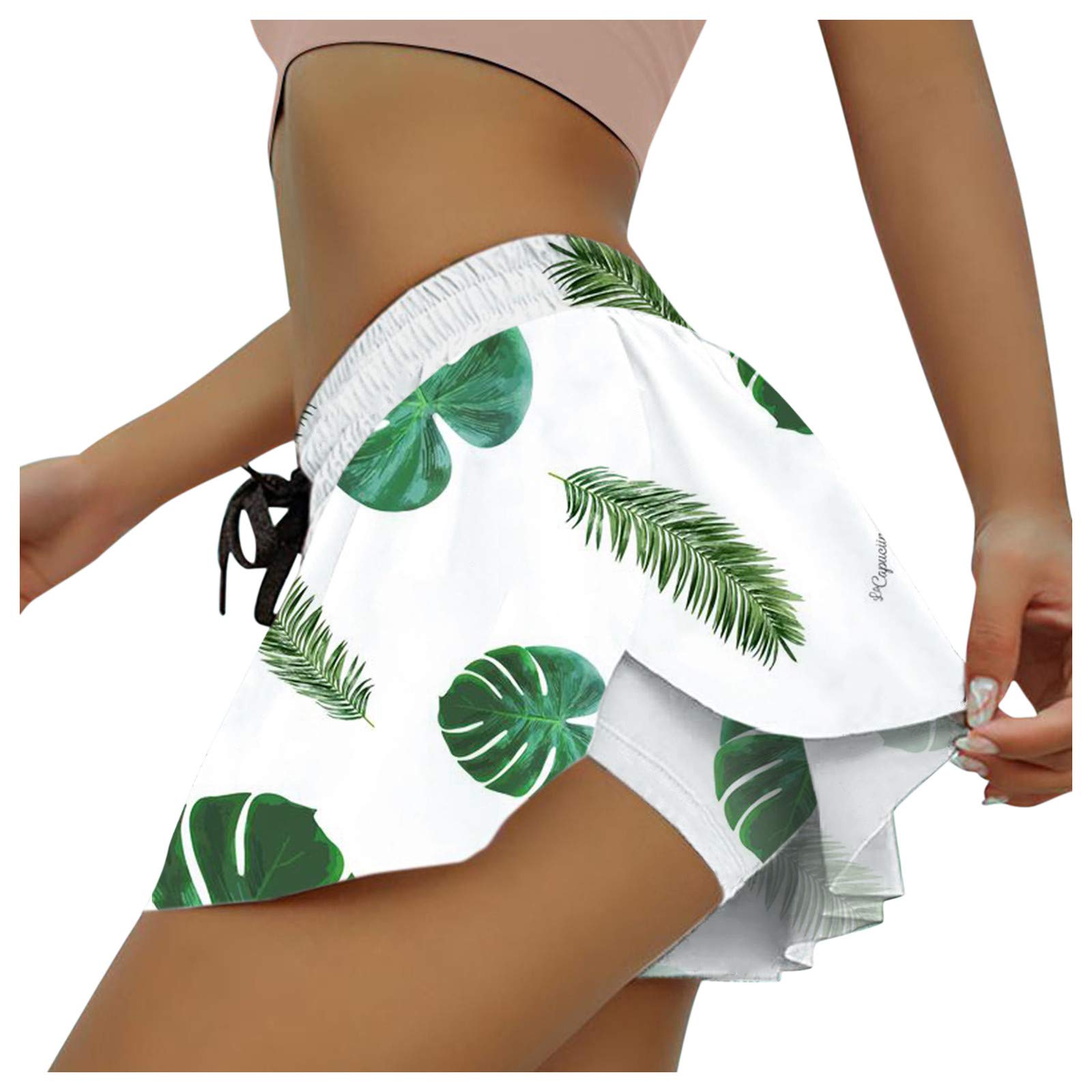 Women's Plus Size Drawstring Culottes Shorts - Fashionable & Comfortable Summer Sports Pants for Casual Wear, Yoga, and Outdoor Activities