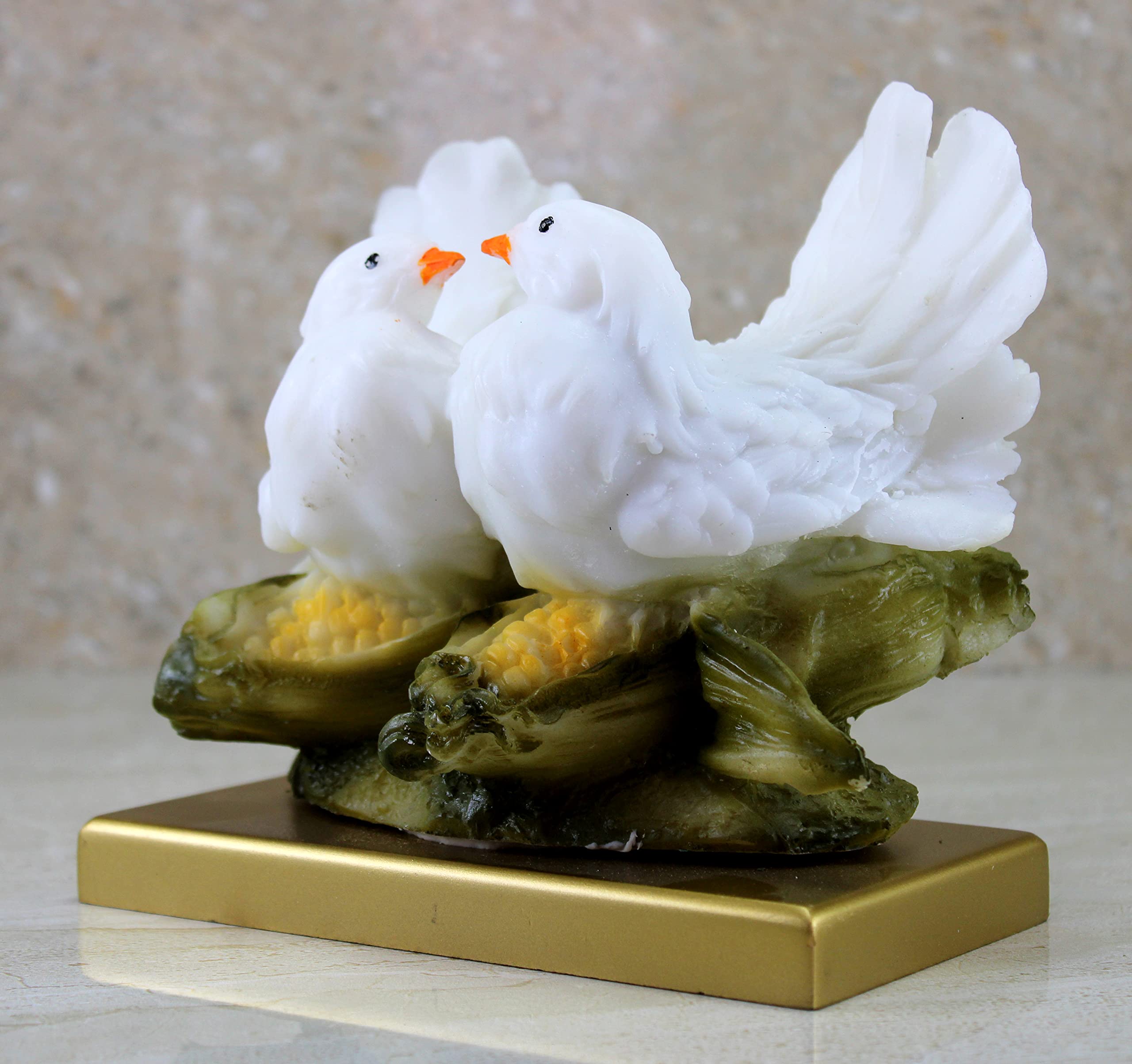 eSplanade Love Birds Figurine - Romantic Couple Bird Statue Home Decor Gift for Wedding, Anniversary & Valentine's Day (White) | Perfect for Living Room, Bedroom & Office Desk Decoration