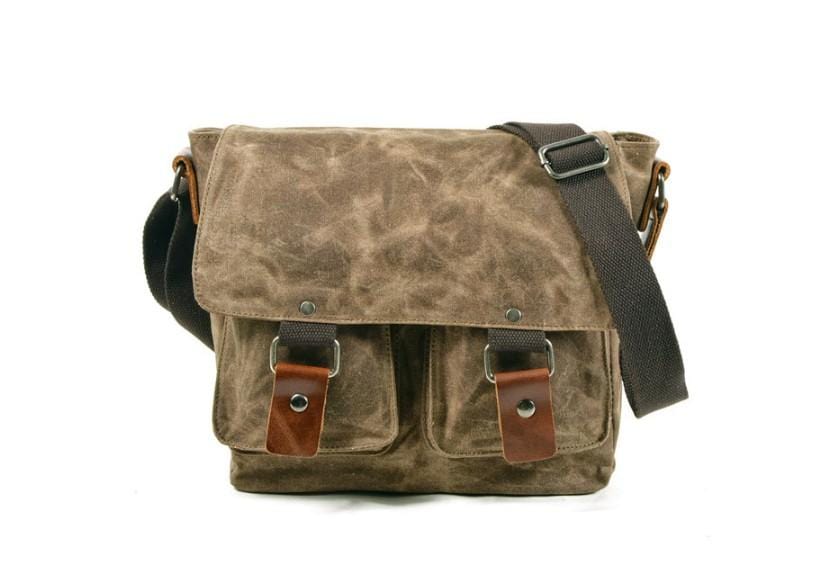 Vintage Canvas Crossbody Messenger Bag for Men - Durable Shoulder Bag for Travel, Work & Everyday Use