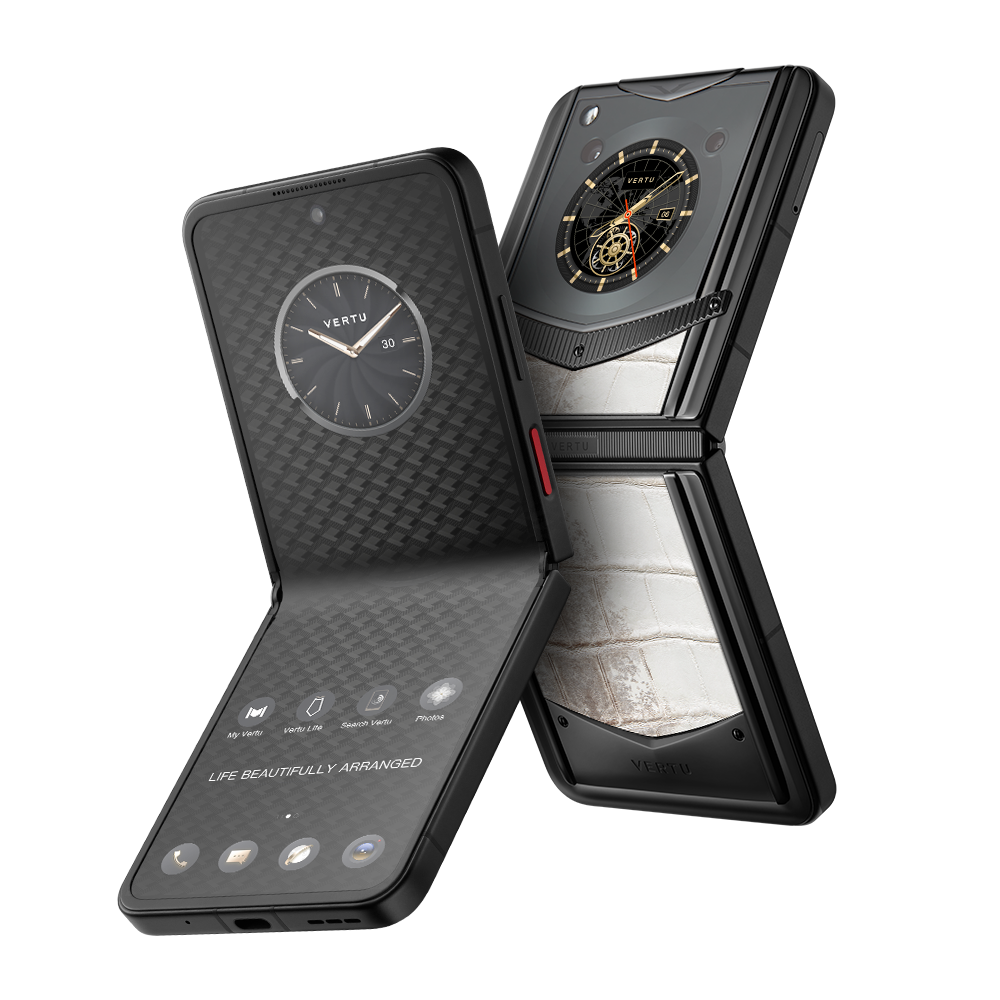VERTU® IRONFLIP Rococo Himalaya Niloticus Crocodile Skin Luxury Flip Phone - Premium Business Smartphone with Exclusive Design for High-End Professionals & Collectors | Perfect for Executive Gifting & Status Symbol
