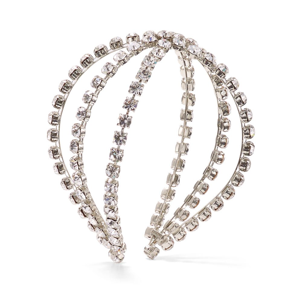 Liv Crystal Exes Headband - Stylish Rhinestone Hair Accessory for Women, Perfect for Weddings, Parties & Everyday Wear