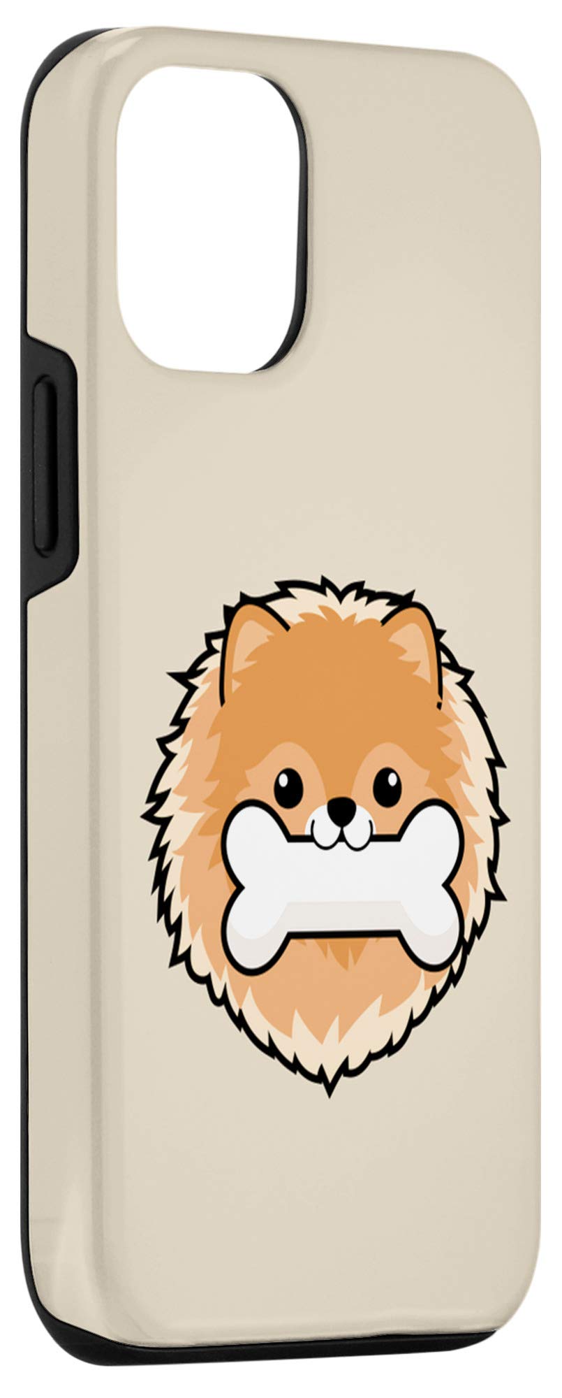 Cute Pomeranian Puppy Cartoon Dog Case for iPhone 12/12 Pro - Perfect Gift for Dog Lovers & Pomeranian Parents - Durable Protective Cover for Everyday Use & Travel