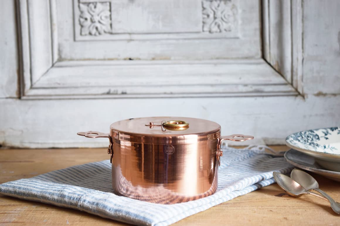 Vintage Inspired Copper & Brass Oven Dish - Handcrafted in Italy | Authentic Italian Kitchenware for Baking, Roasting & Serving | Perfect for Casseroles, Lasagna & Holiday Meals