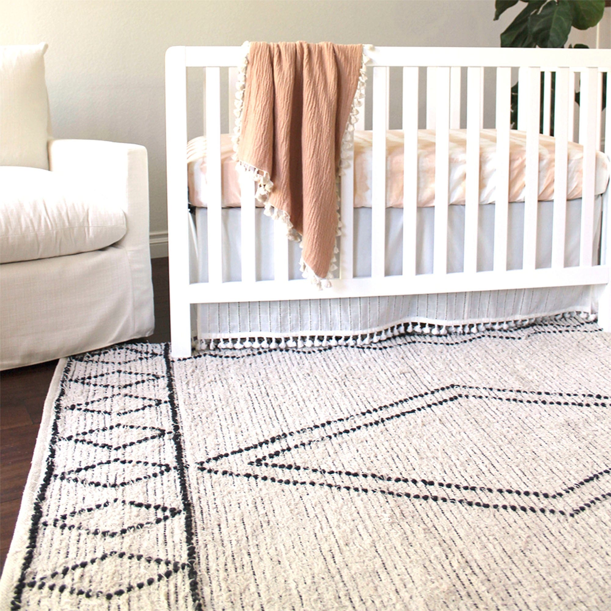 Soft and Plush Crane Baby Ezra Rug - Non-Slip Nursery Rug for Kids Room, Playroom & Baby Shower Gift - Perfect for Crawling, Playtime & Nursery Decor