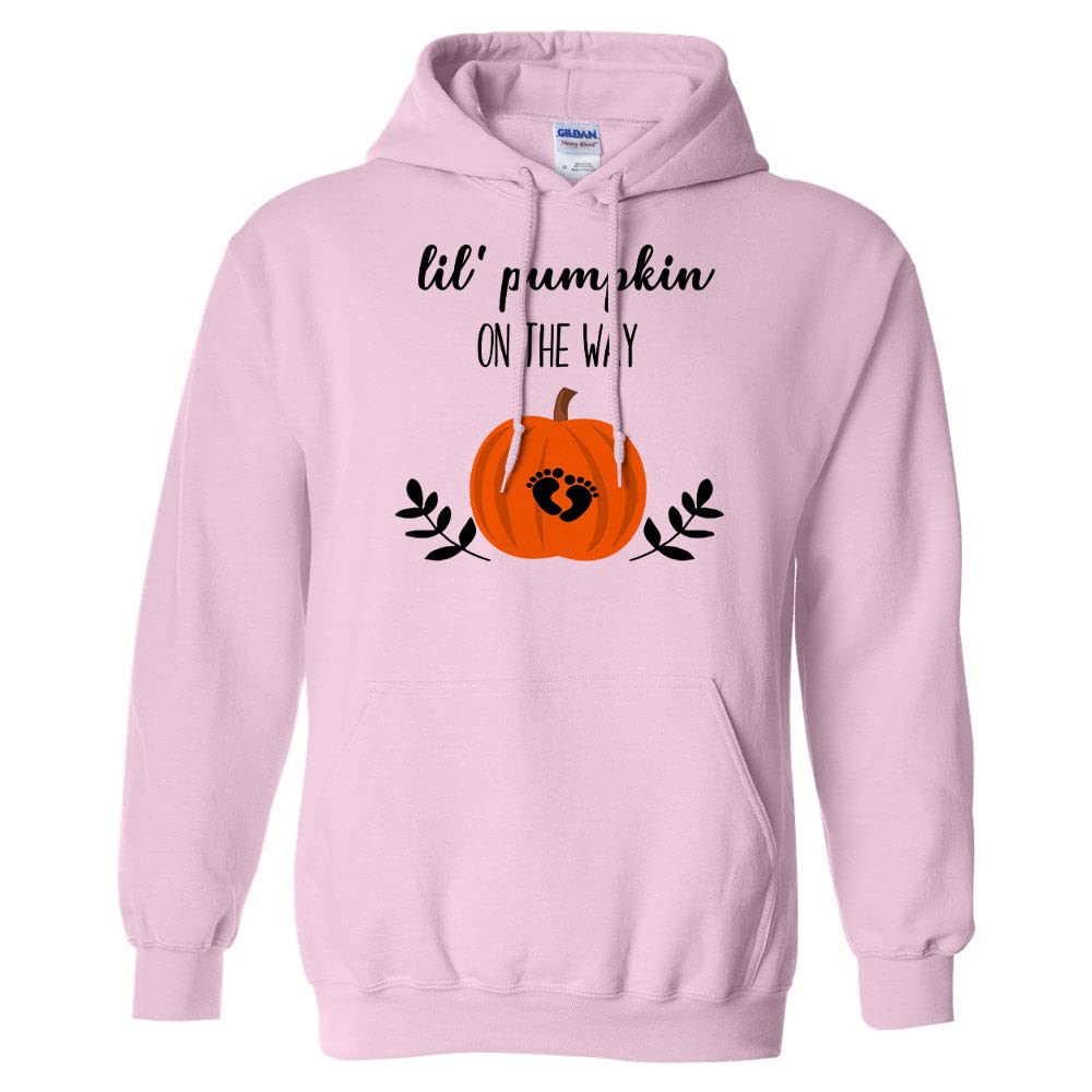 Lil Pumpkin On The Way Unisex Hoodie Sweatshirt - Cozy Fall Fashion for Pregnancy Announcements & Family Photos
