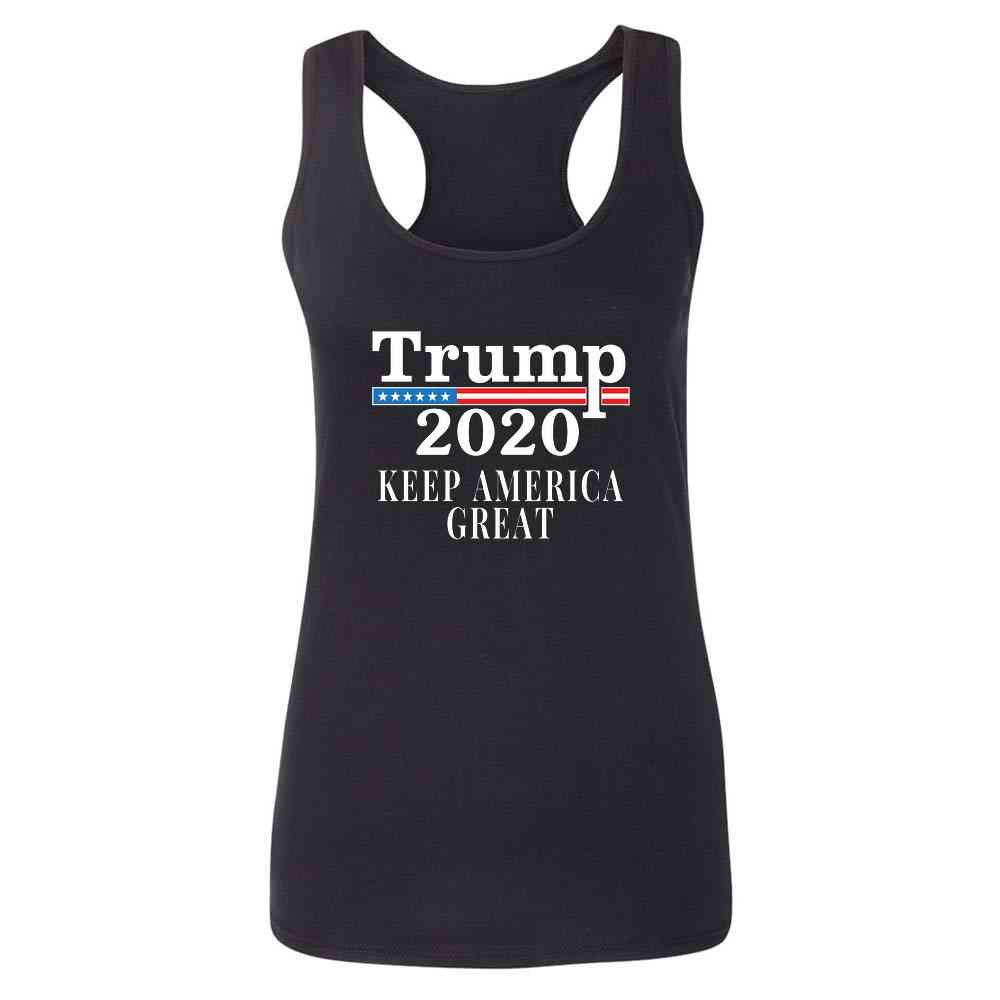 Donald Trump Keep America Great 2020 Campaign T-Shirt for Women | Patriotic Political Tee | Rally, Voting & Conservative Events