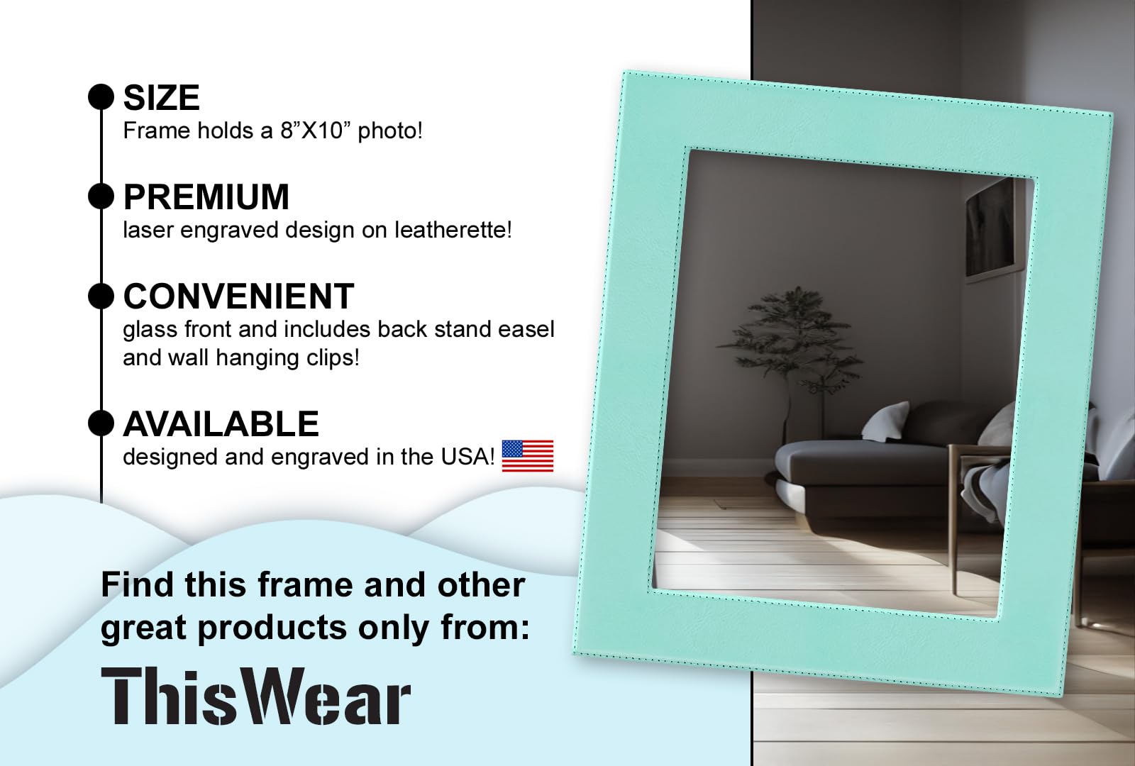 8x10 Leatherette Photo Frame for Nurses - Teal I Am A Nurse Poem Wall Display - Perfect for Nurse Appreciation Gifts, Office Decor & Healthcare Worker Recognition