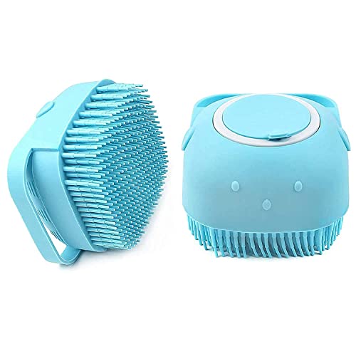 Silicone Body Brush with Soap Dispenser - Gentle Scrub for Baby & Adult Shower Use