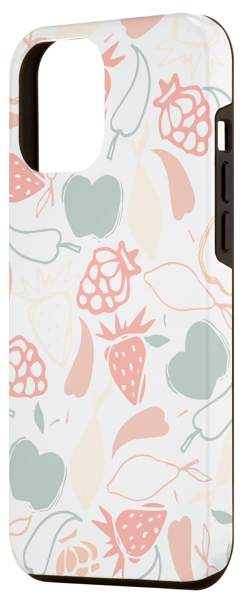 iPhone 12 Pro Max Case with Adorable Fruits Pattern - Slim Protective Phone Cover for Women & Girls - Perfect for Everyday Use, School, Work & Travel