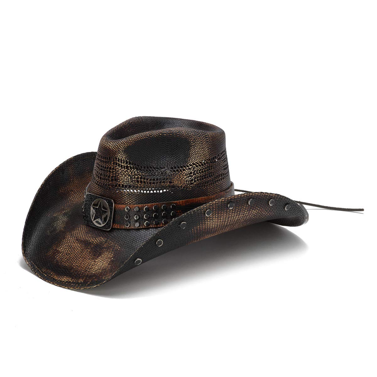 Men's Western Hat with Lone Star Studs for Cowboy Style