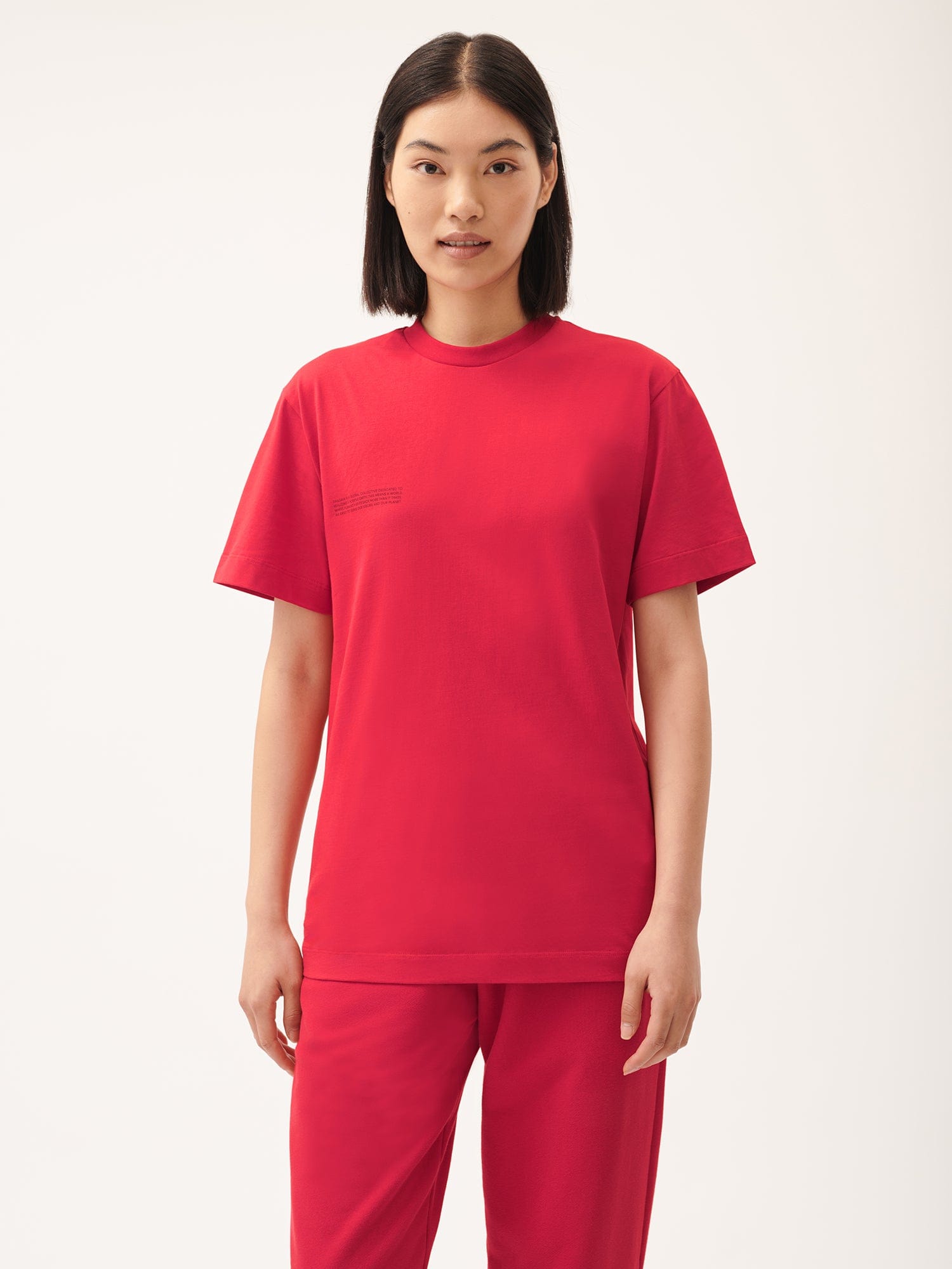 Women's 365 Midweight Cotton T-Shirt - Goji Berry Red | Comfortable Casual Wear for Everyday, Workout & Lounge