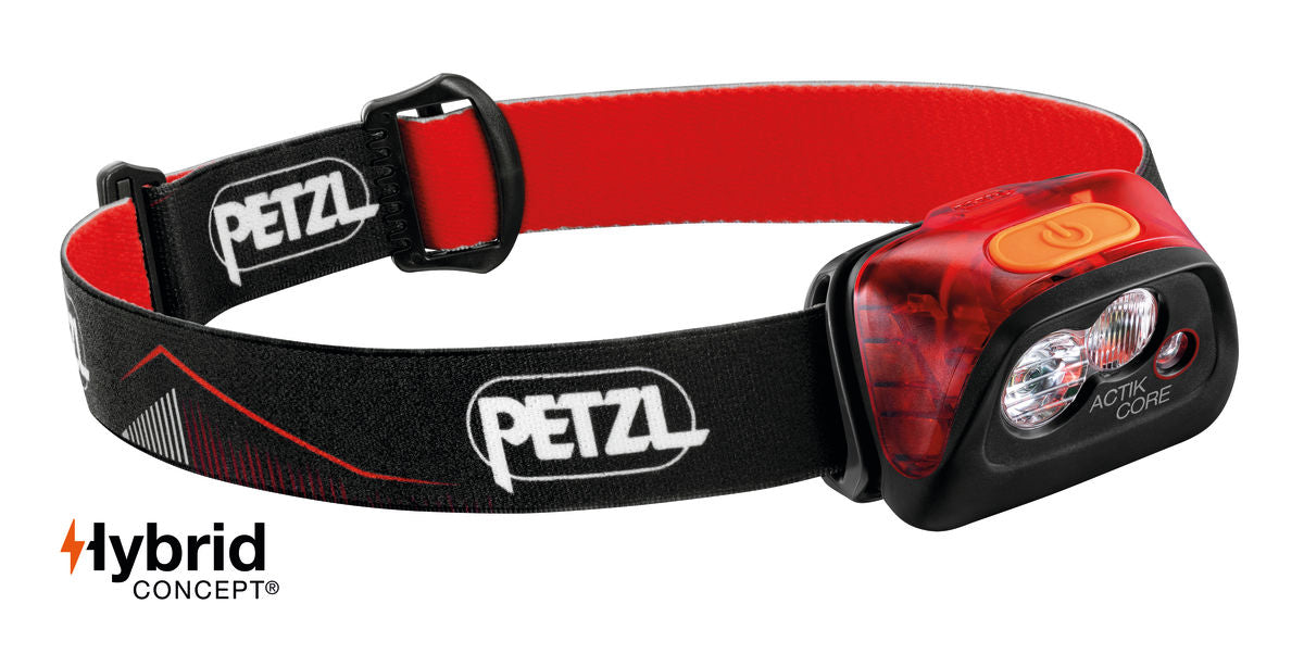 Petzl Actik Core 450 Lumen Rechargeable Headlamp - Bright LED Headlight for Camping, Hiking & Outdoor Adventures | Waterproof & Lightweight Design