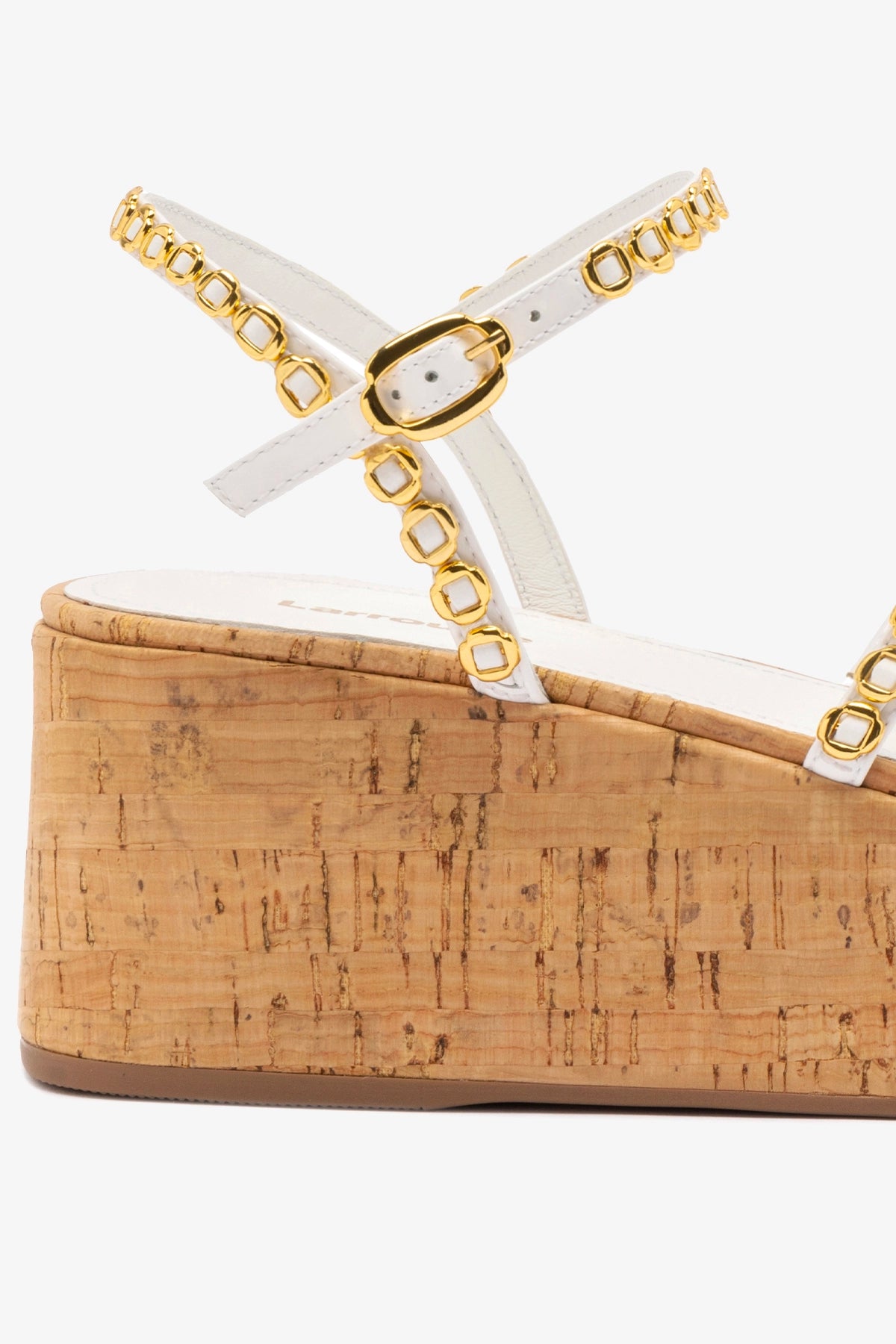 Gio Milanina White Patent Leather & Natural Cork Flatform Sandals - Stylish Comfort for Summer Outings & Beach Vacations