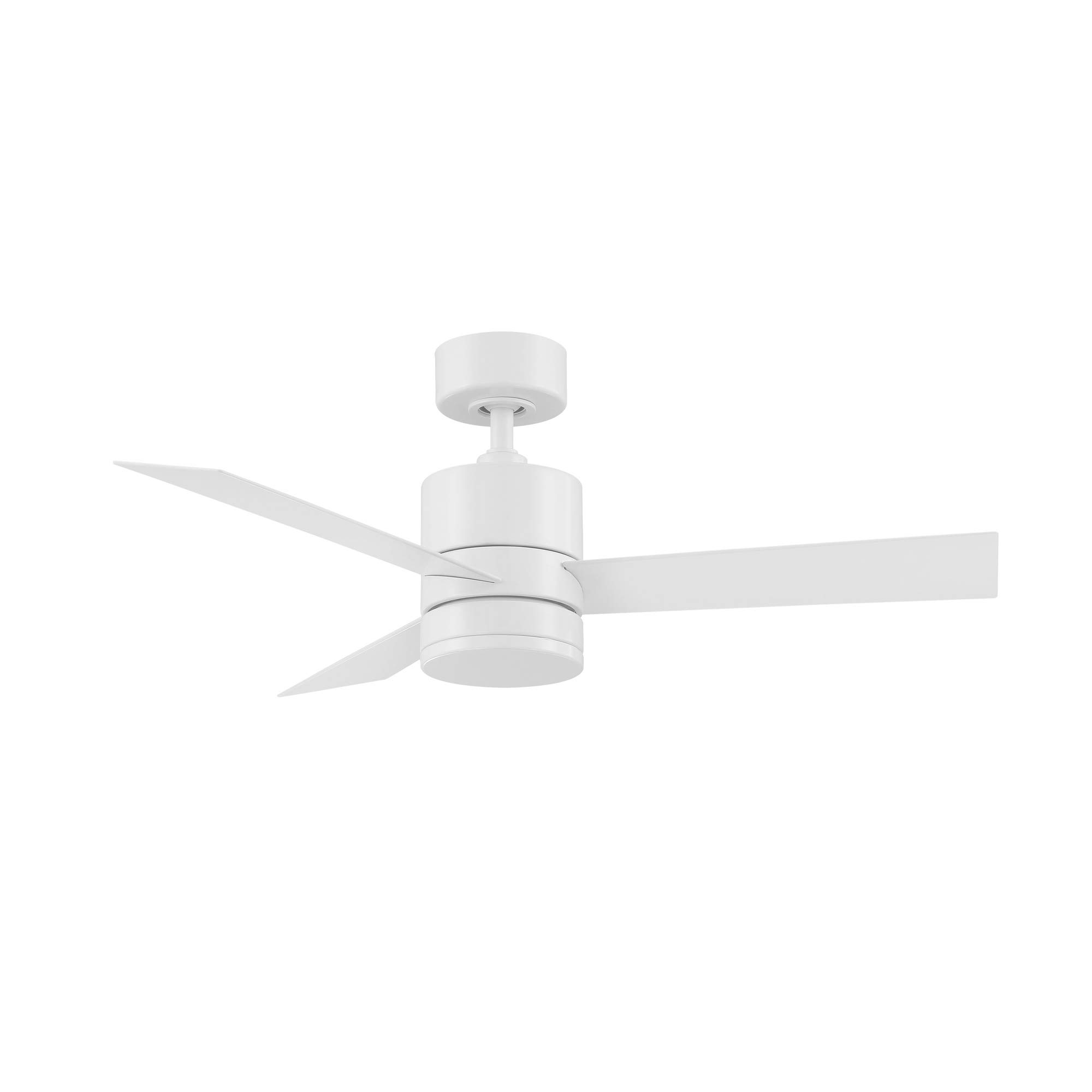 Smart 44in 3-Blade Ceiling Fan with LED Light Kit & Remote Control, Matte White, 2700K, Alexa & Google Assistant Compatible, Ideal for Living Room, Bedroom, and Patio