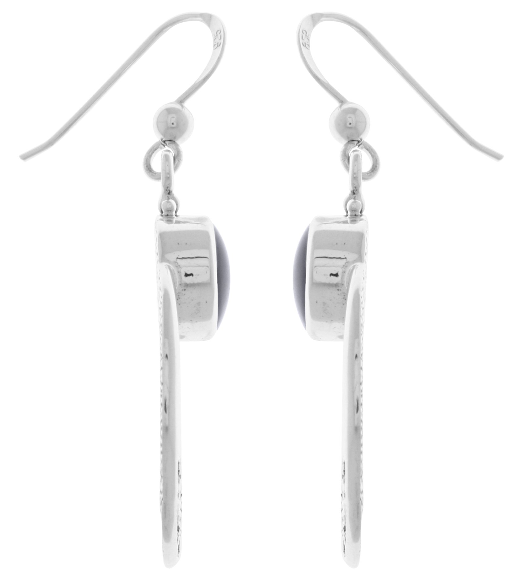 Sterling Silver Flower Hoop Dangle Earrings with Natural Paua Shell - Elegant Boho Jewelry for Women, Perfect for Weddings, Parties & Everyday Wear
