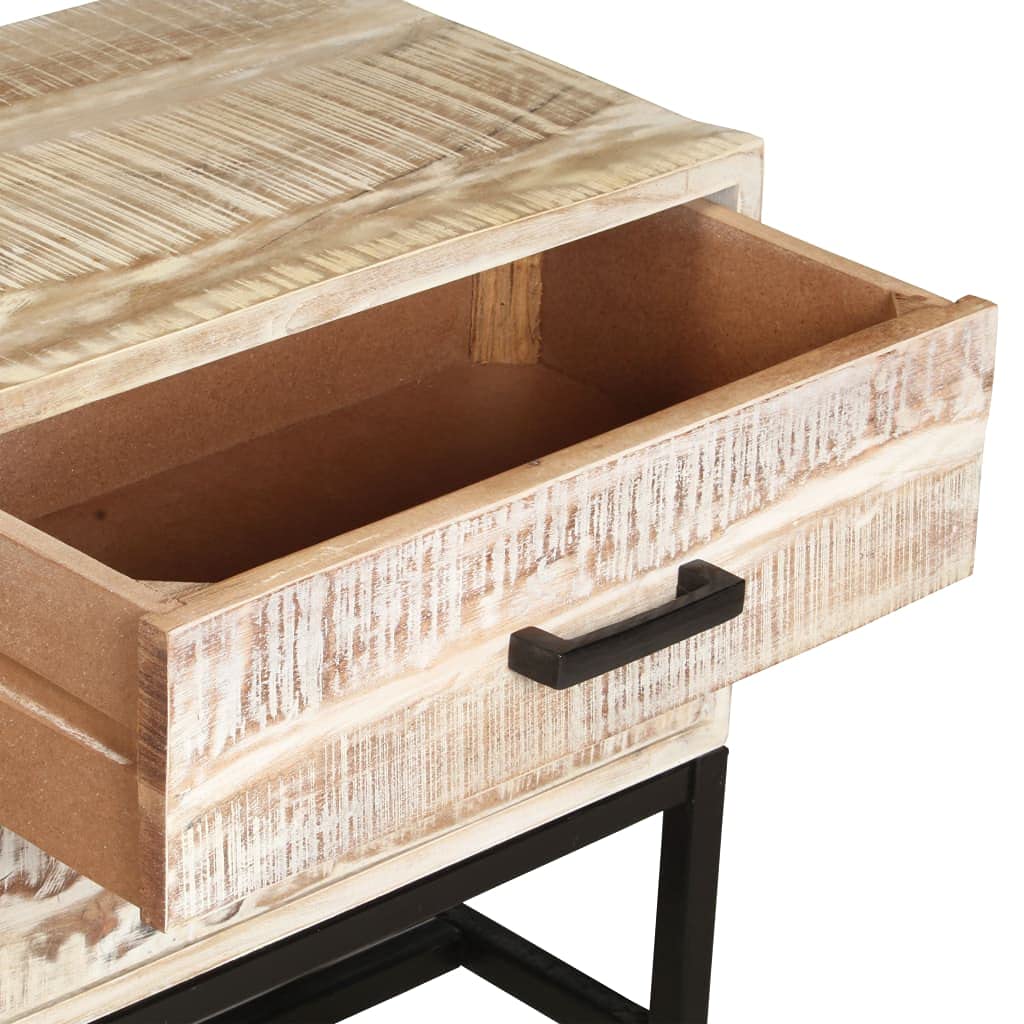 Rustic Acacia Wood TV Stand with Storage - 55.1