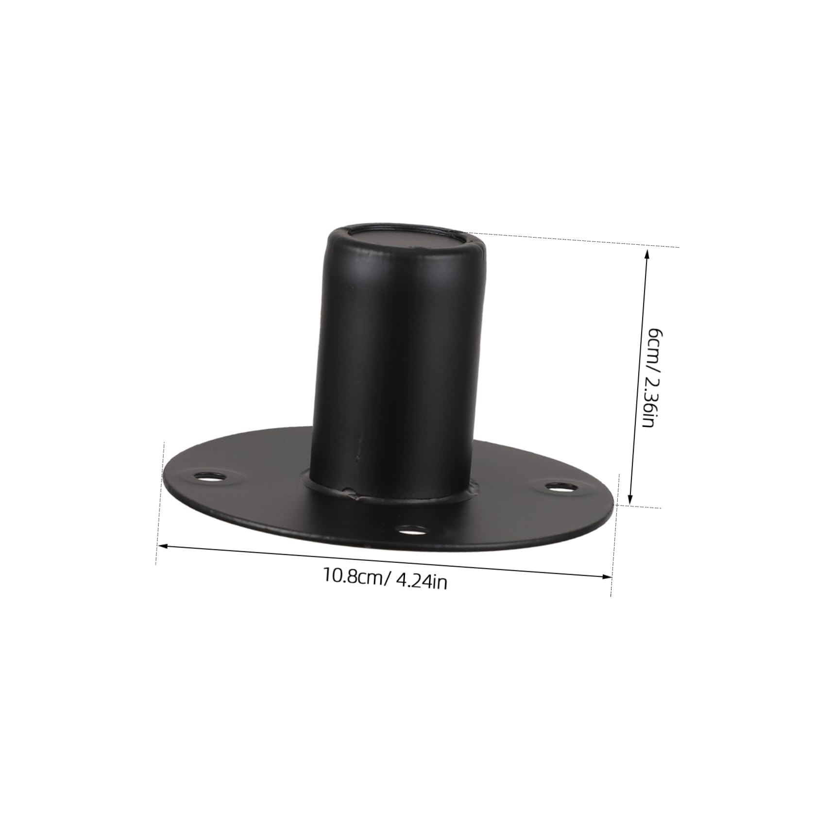108mm x 60mm Heavy Duty Metal Speaker Stand Base Plate - Studio & Stage Speaker Mount for DJ Equipment, PA Systems, Live Performances & Home Theater Setups