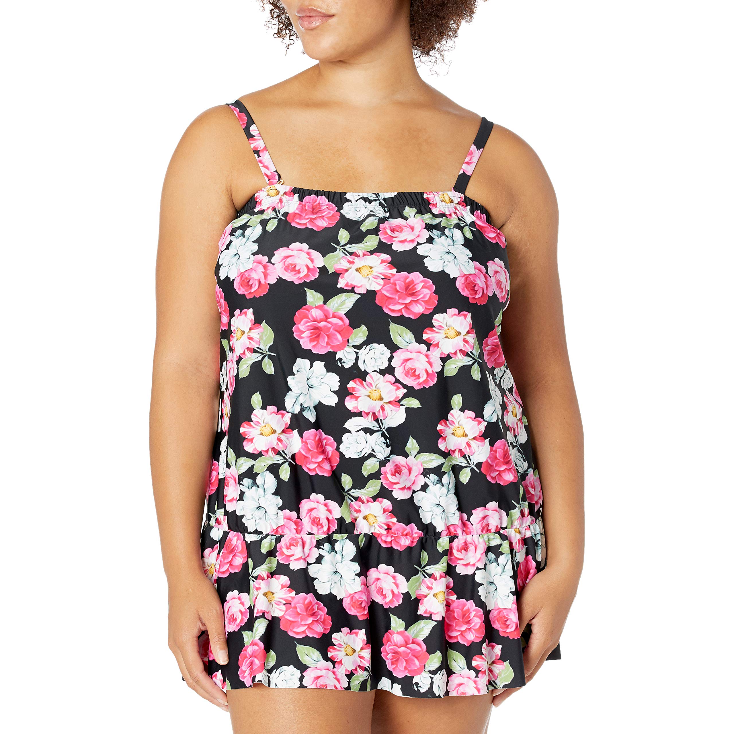 Fleet Street Ltd. Women's Swim Tankini Top - UPF 50+ Sun Protection, Adjustable Straps & Quick-Dry Fabric for Beach, Pool & Vacation Swimwear