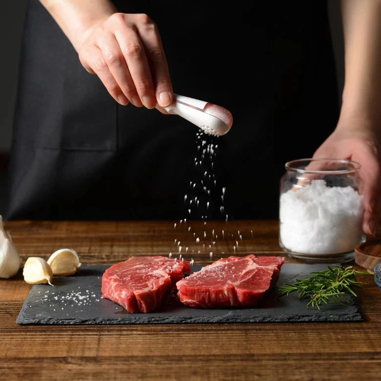 Premium Stainless Steel Salt Shaker with Teaspoon - LS1547 | Durable Kitchen Tool for Cooking, Baking & Table Seasoning