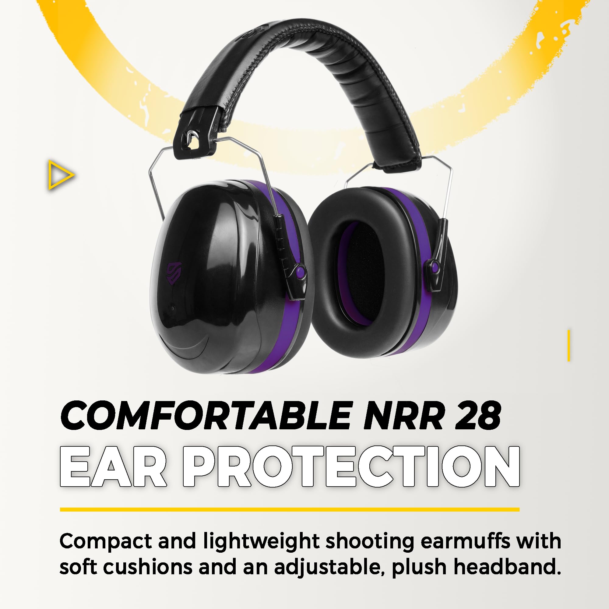 TradeSmart All-in-One Shooting Ear Protection - Comfort+ NRR 28 Earmuffs, Safety Glasses & Earplugs Set with Carry Case for Shooting Range, Hunting & Outdoor Sports