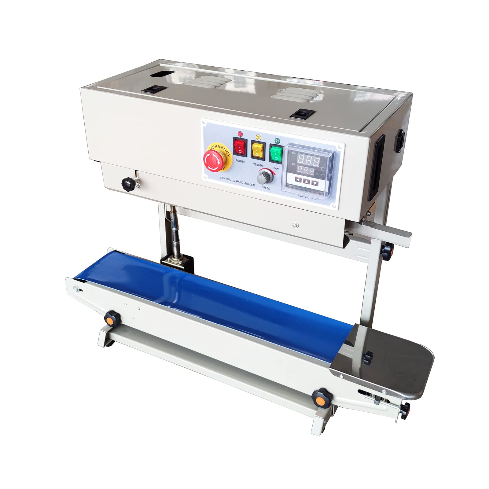 INTBUYING FR-880 85W Automatic Continuous Bag Sealing Machine - Vertical Band Sealer for PVC Membrane Bags & Films (110V) | Ideal for Food Packaging, Retail & Industrial Use