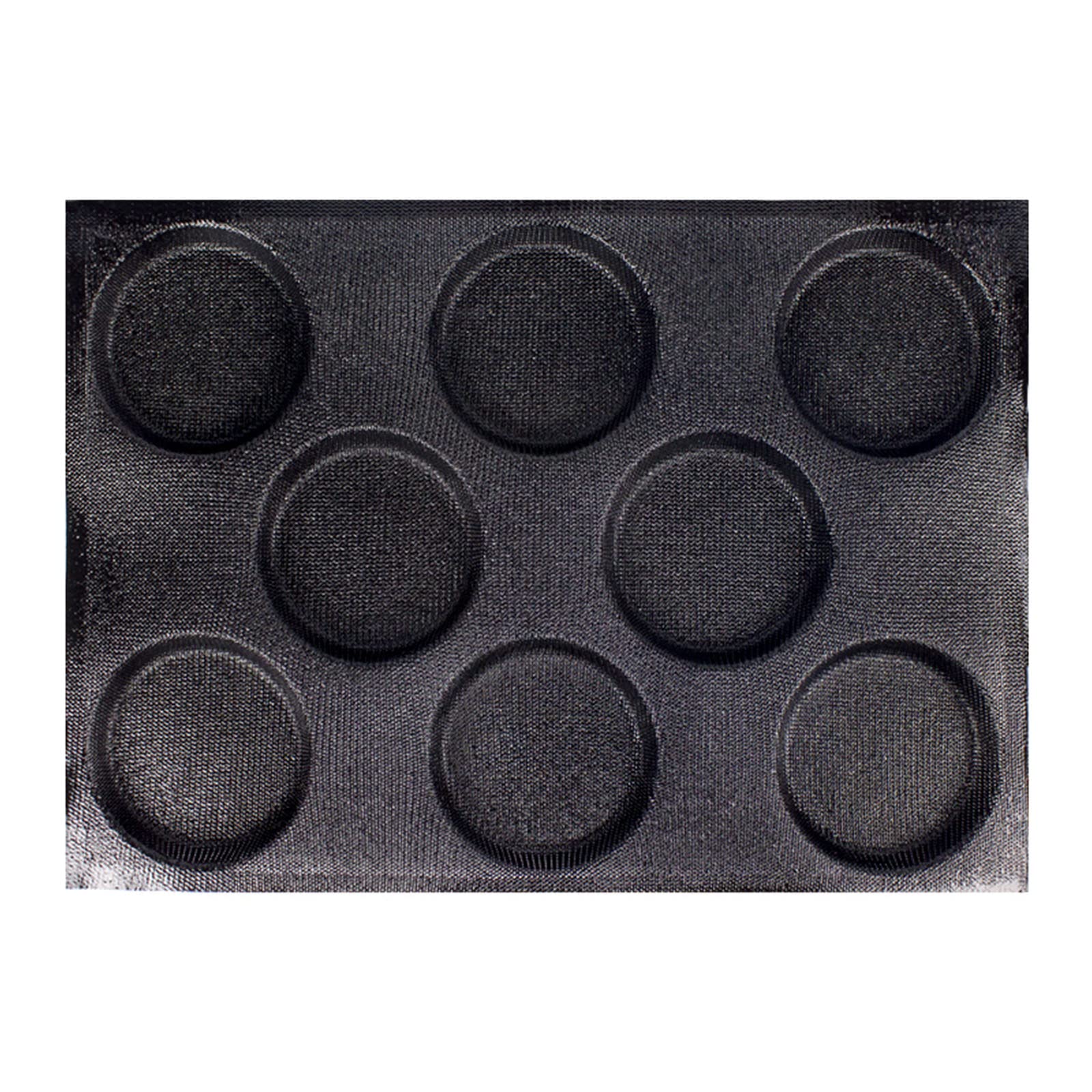 Non-Stick Silicone Hamburger Bun Pan - 8 Cavity Round Perforated Bread Mold for Baking Hot Dogs, Buns & Pastries | Perfect for Home Bakeries, Restaurants & Commercial Kitchens