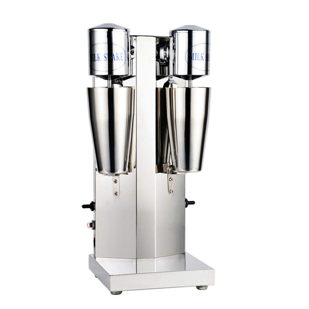 Professional Stainless Steel Milkshake Maker with Dual 800ml Cups - Commercial Grade Blender for Smoothies, Ice Cream & Frozen Drinks - Perfect for Restaurants, Cafes & Home Kitchen Use