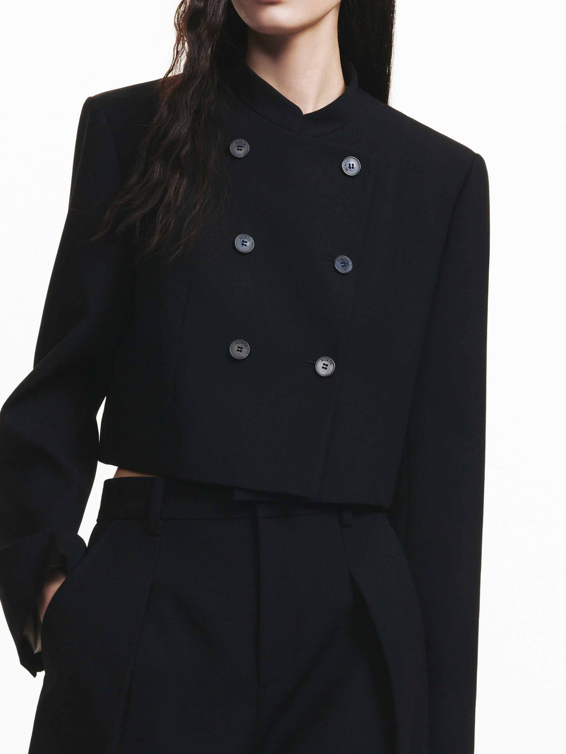 Stylish Double Breasted Crop Jacket for Women - Trendy Short Blazer for Office, Party & Casual Outfits | Perfect for Workwear, Date Night & Fall Layering