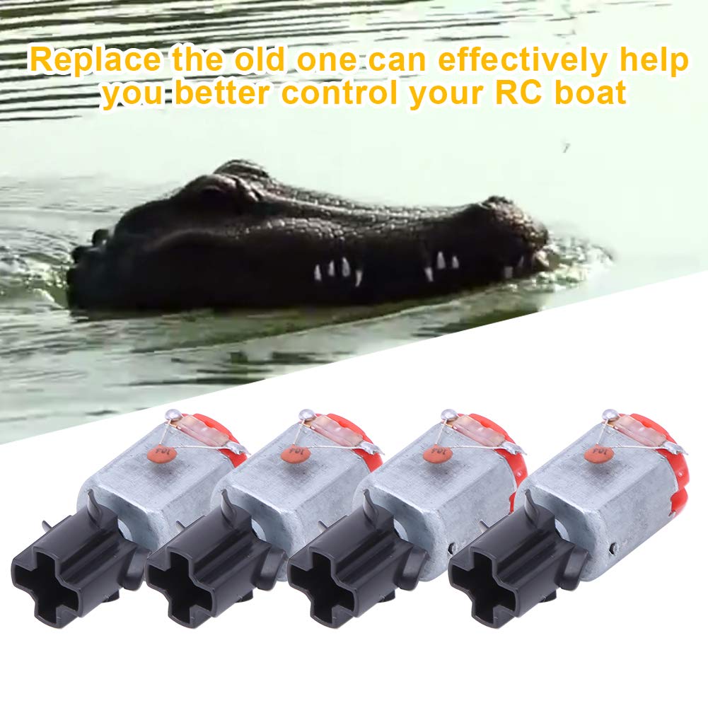 4Pcs Mini RC Boat Electric Motor Replacement Parts - Compatible with Flytec V002 RC Boat | High-Speed Electric Boat Motor Accessories for DIY RC Boat Repair & Upgrades | Perfect for Ponds, Lakes & Pool Racing