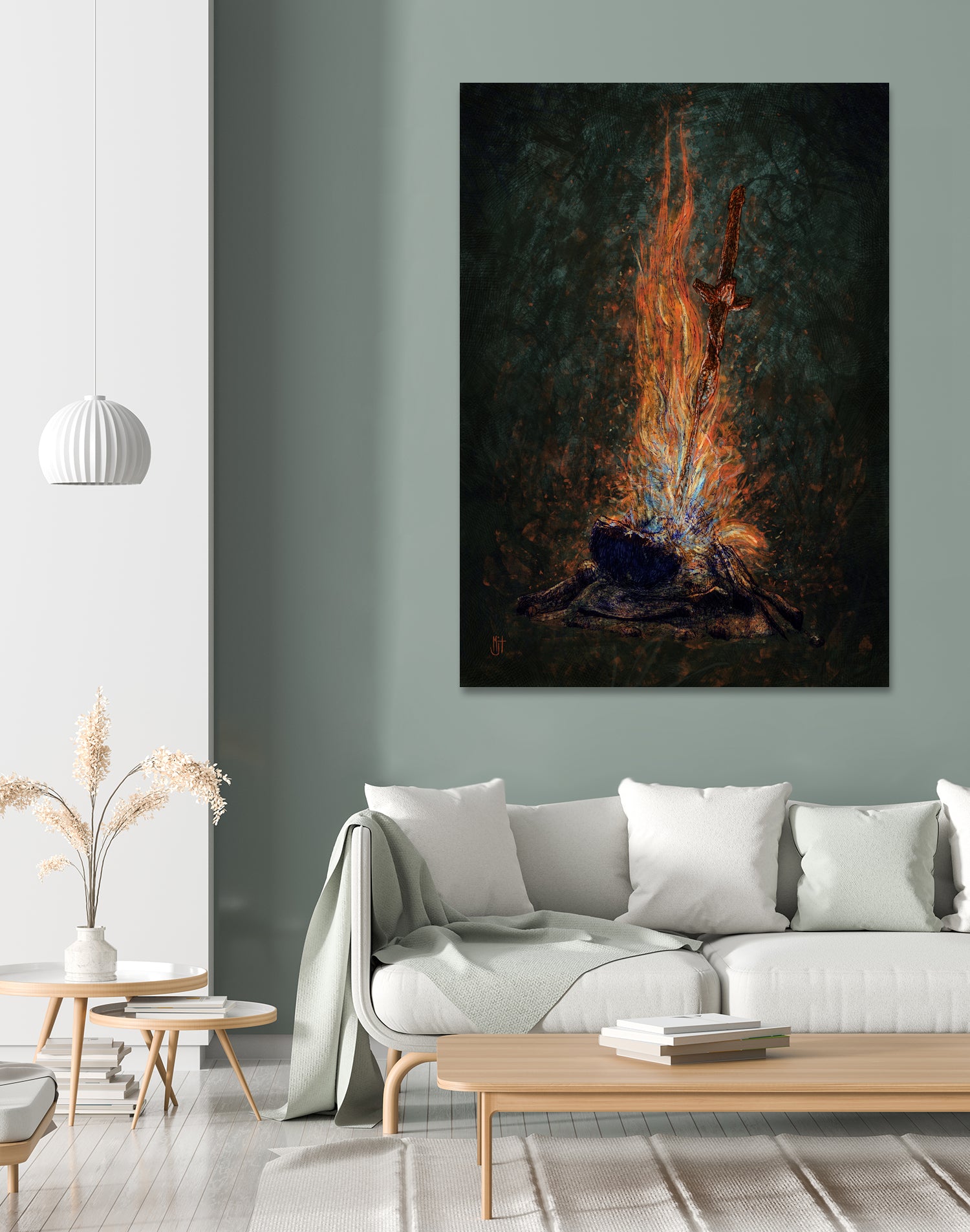 Bonfire of Souls - Gothic Fantasy Candle Holder for Home Decor, Halloween & Witchy Aesthetic - Perfect for Spooky Parties, Altars & Dark Academia Vibes