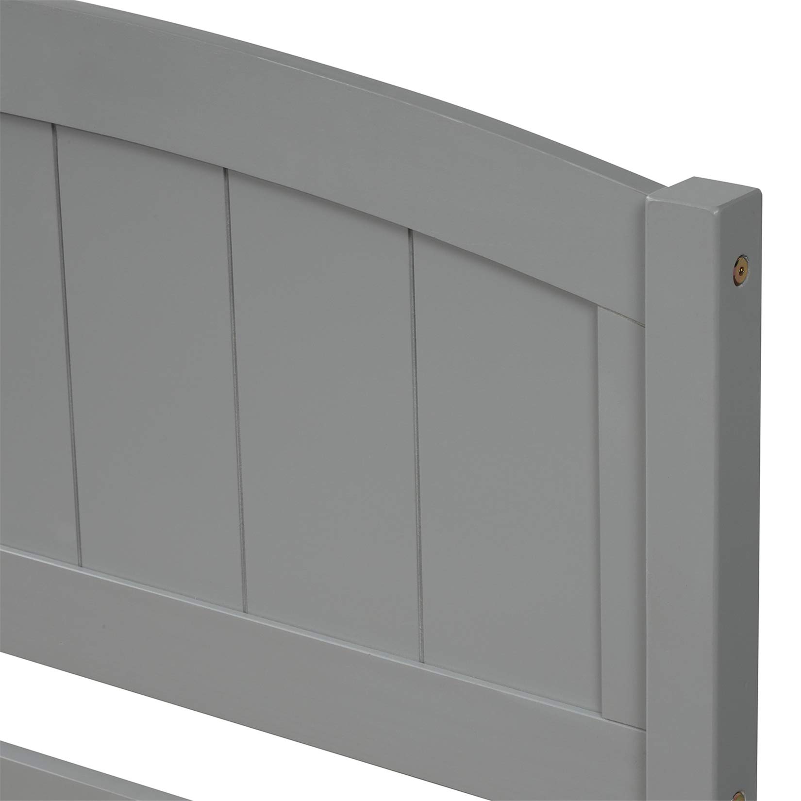 Harper & Bright Designs Twin Bed with Trundle - Solid Wood Platform Bed Frame with Headboard & Footboard for Kids, Teens & Adults - Space-Saving Gray Bedroom Furniture for Small Rooms, Guest Rooms & Dormitories