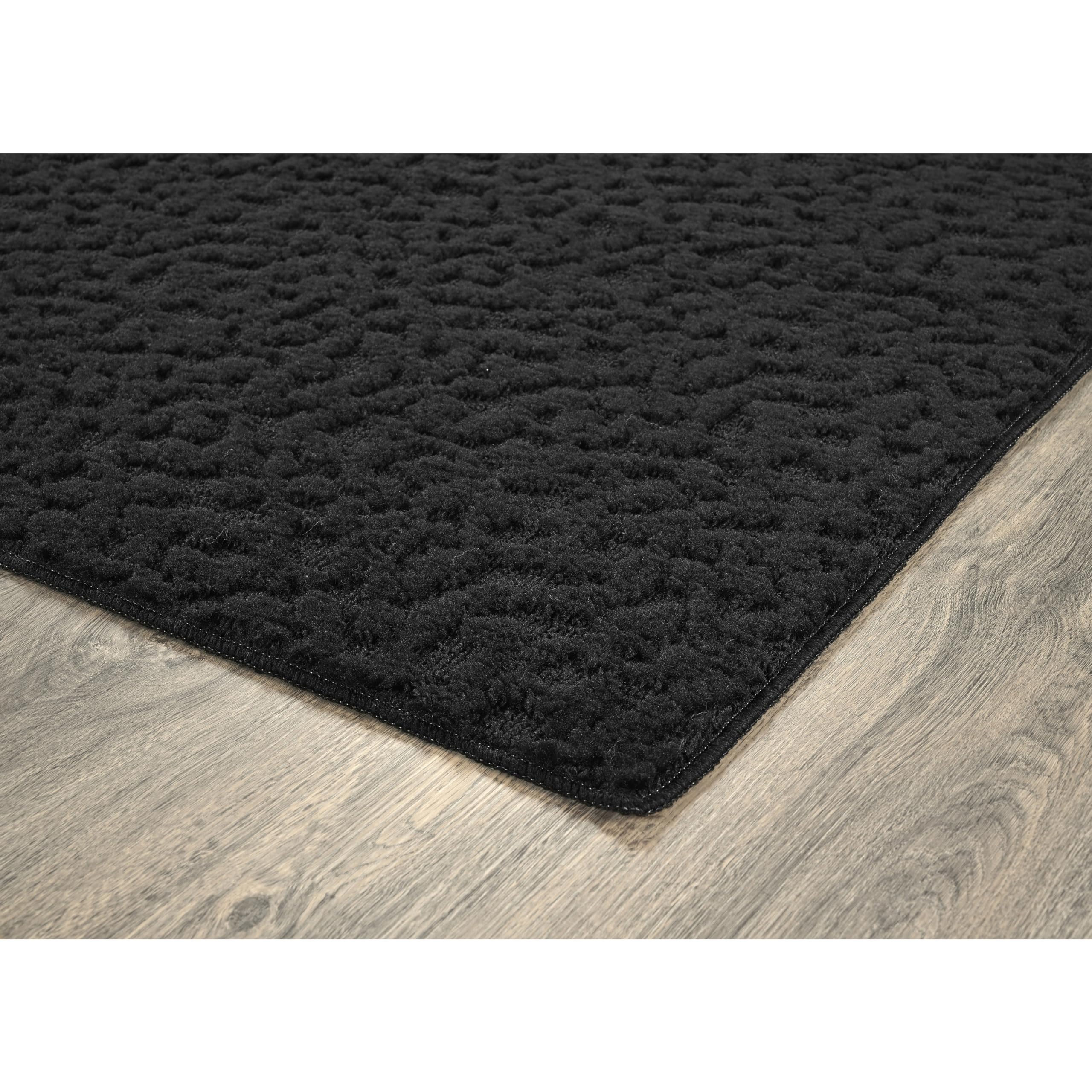 Premium Ivy Pattern Area Rug - 9x12 Feet Soft Black Indoor Rug for Living Room, Bedroom, Dining Room - Non-Slip Backing & Easy to Clean