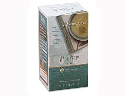 Organic Davidson White Peony Tea - Premium Loose Leaf Tea Bags (25 Count) | USDA Certified | Herbal Wellness Tea for Relaxation & Stress Relief | Perfect for Afternoon Tea, Meditation & Gift Giving