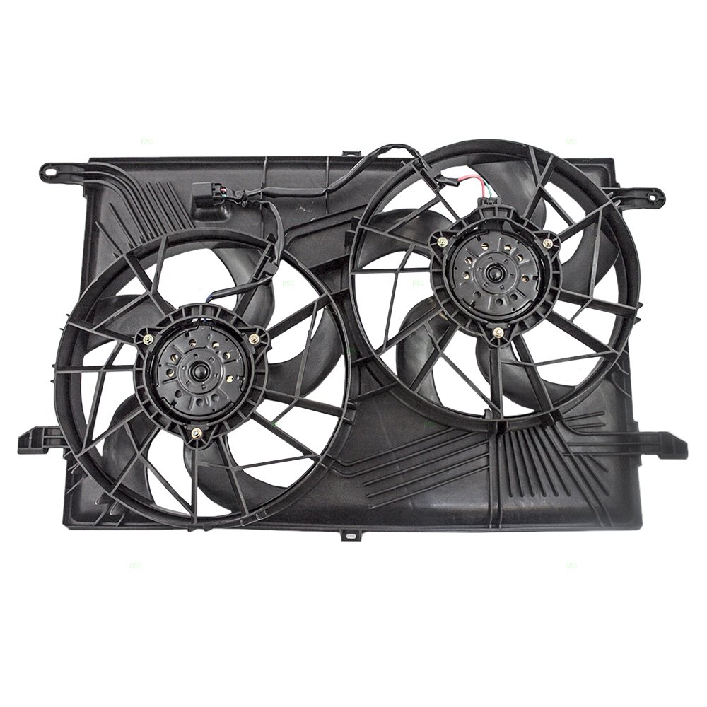 Brock Replacement Dual Cooling Fan Motor Assembly Compatible with Enclave Traverse Acadia & Acadia Limited Outlook 20972760 - High Performance Cooling Solution for GM Vehicles - Perfect for Engine Overheating Prevention & Summer Driving