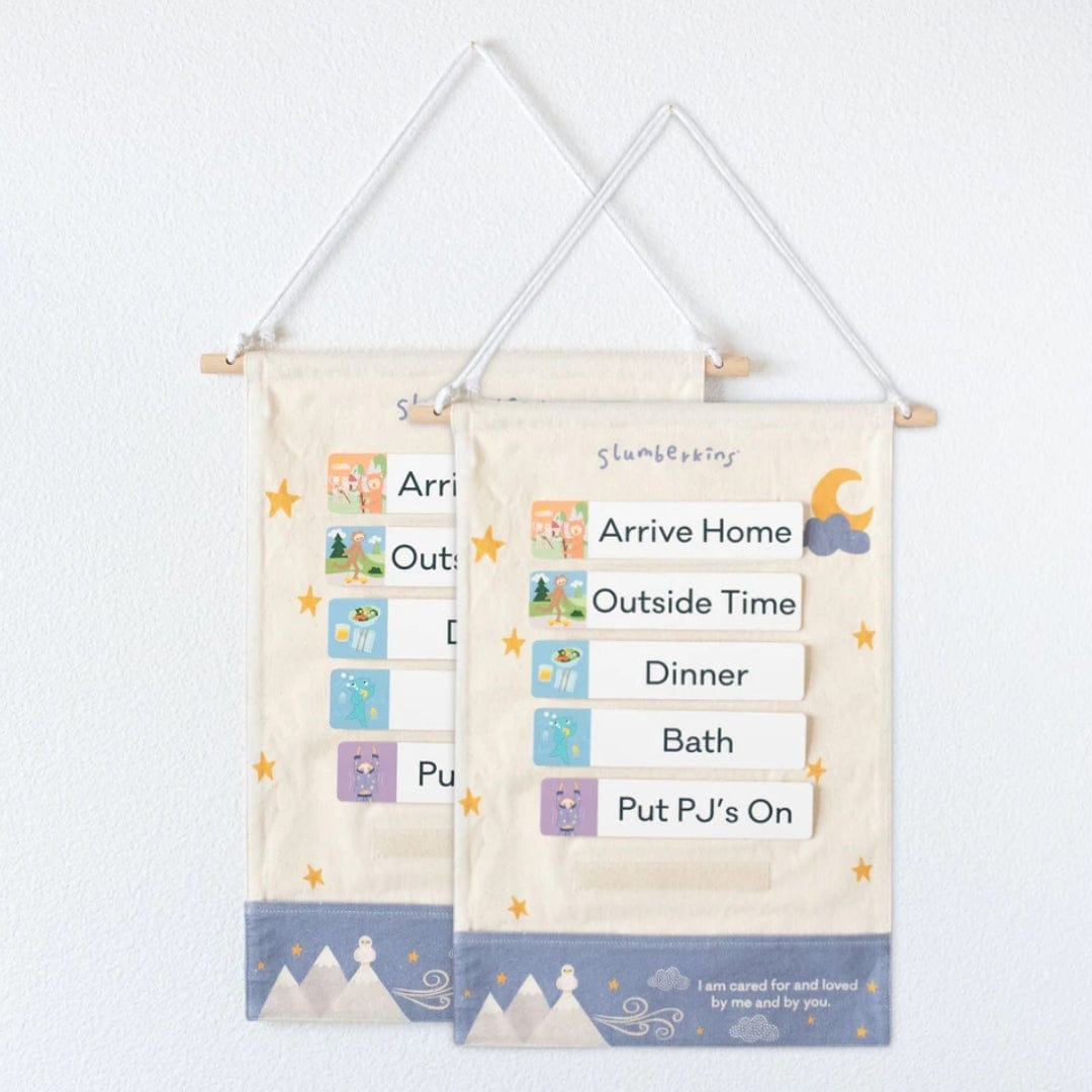 Kids Visual Routine Chart - Sibling Set for Daily Schedules & Chores | Perfect for Morning/Bedtime Routines & Homeschool Organization