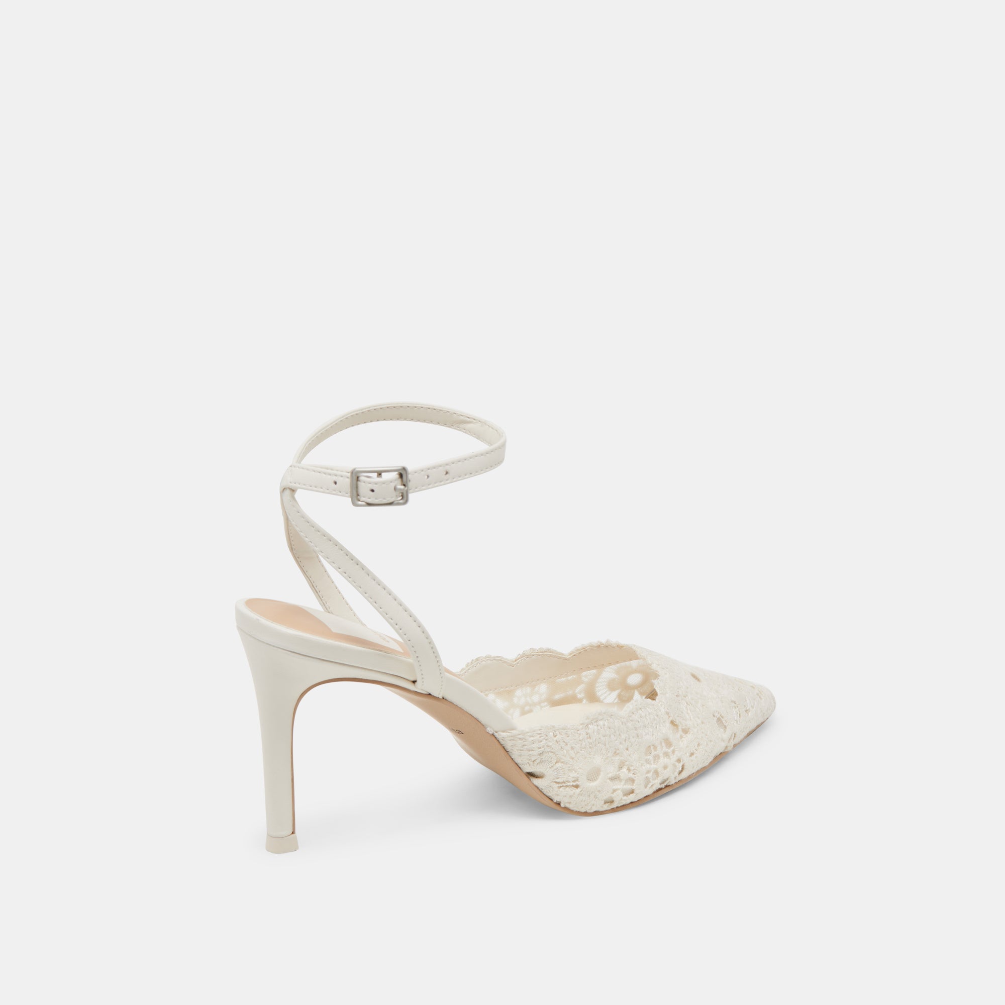Kenedy White Crochet Heels - Elegant Women's Summer Sandals for Beach, Wedding & Casual Outings