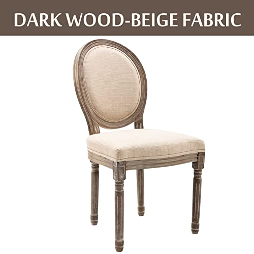 Dark Beige Round Fabric